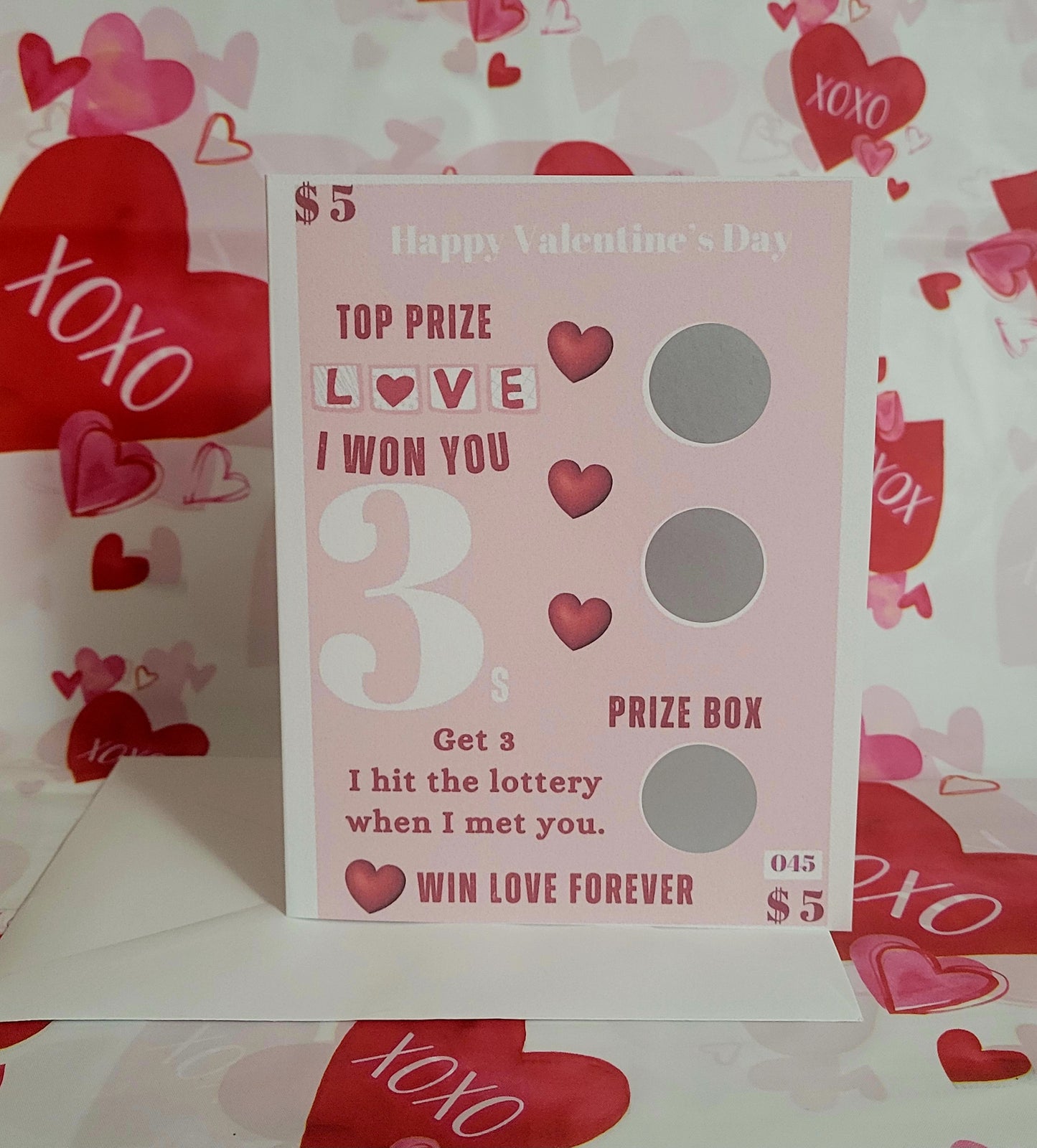 Scratch Off Valentine's Day Greeting Card