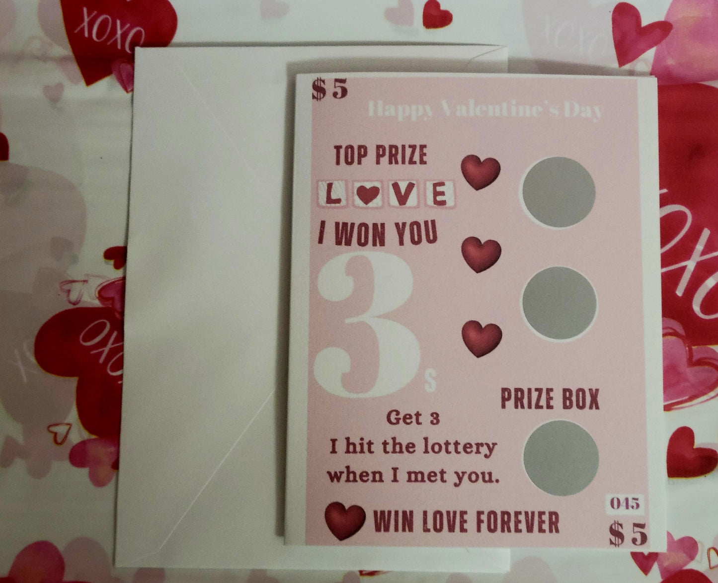 Scratch Off Valentine's Day Greeting Card