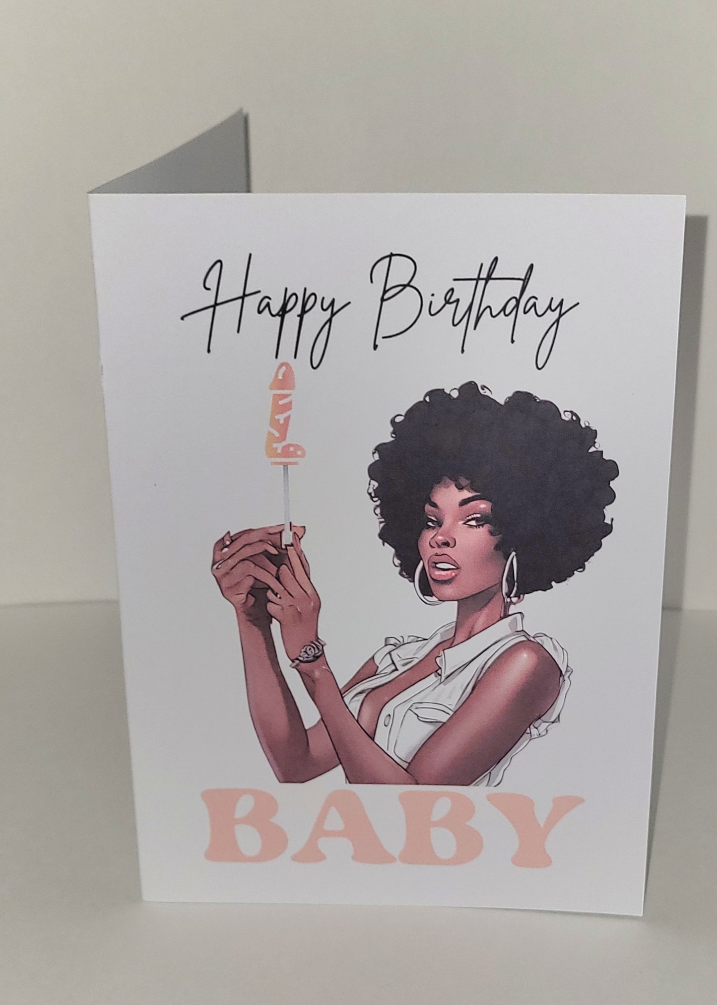 Lollipop Naughty Birthday Card