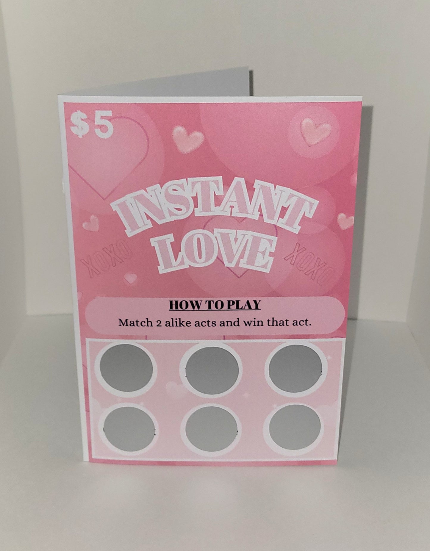 Instant Love Scratch Off Card