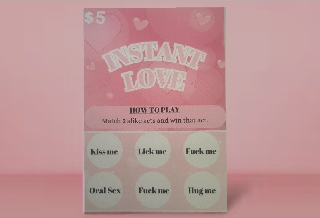 Instant Love Scratch Off Card