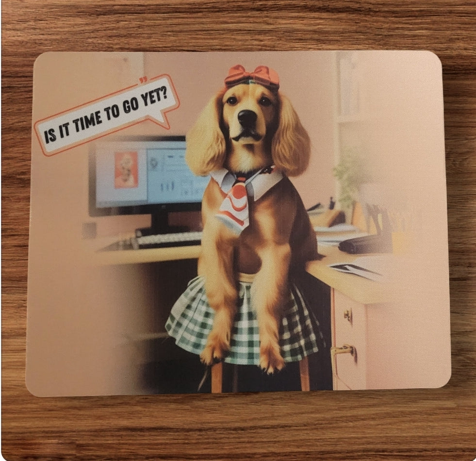 Mouse Pad - Humor Dog Work Mouse Pad