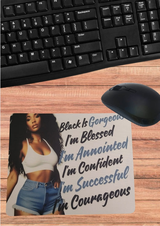 Mouse Pad - Affirmations Black Girl Mouse Pad