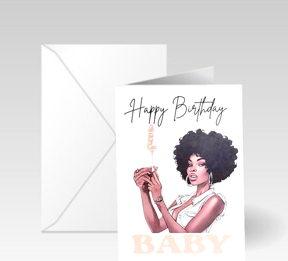 Lollipop Naughty Birthday Card