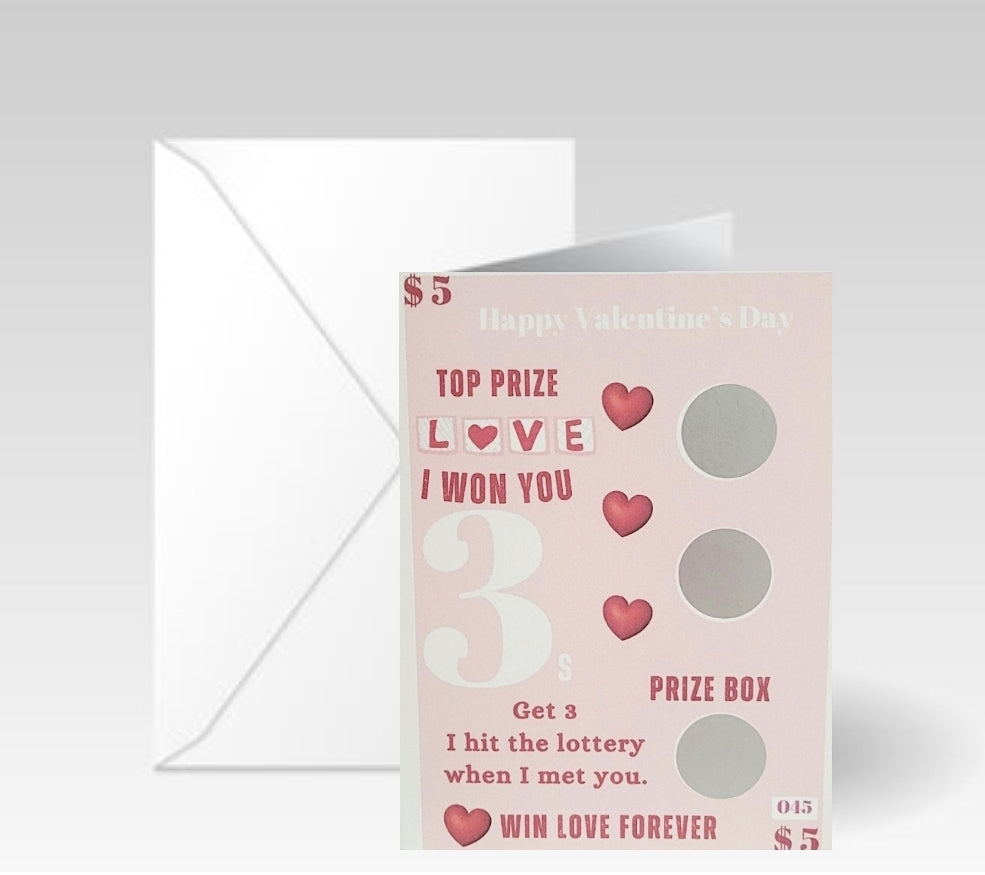 Scratch Off Valentine's Day Greeting Card