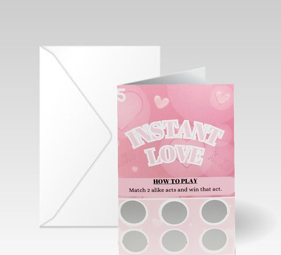 Instant Love Scratch Off Card