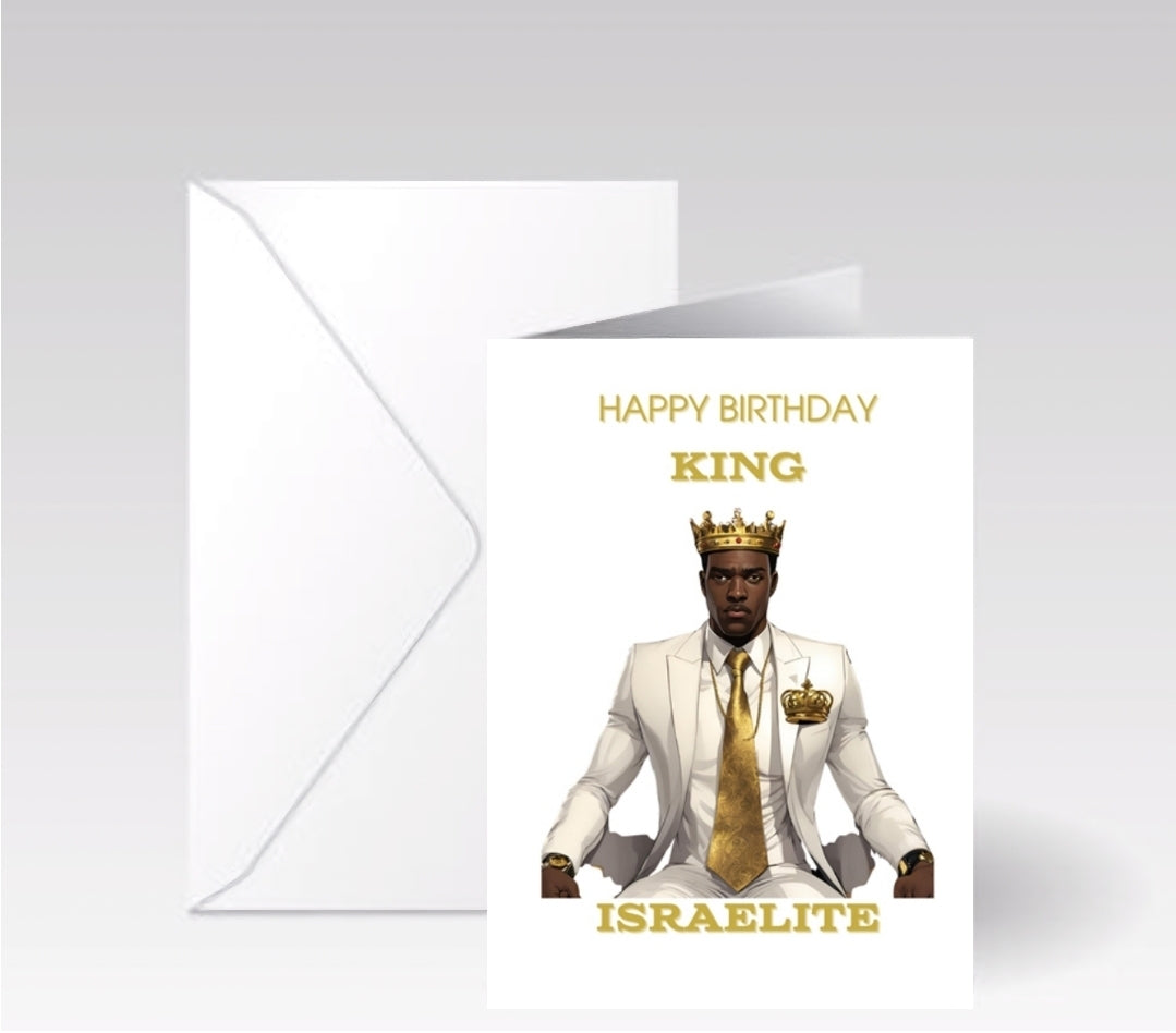 Israelite King birthday card