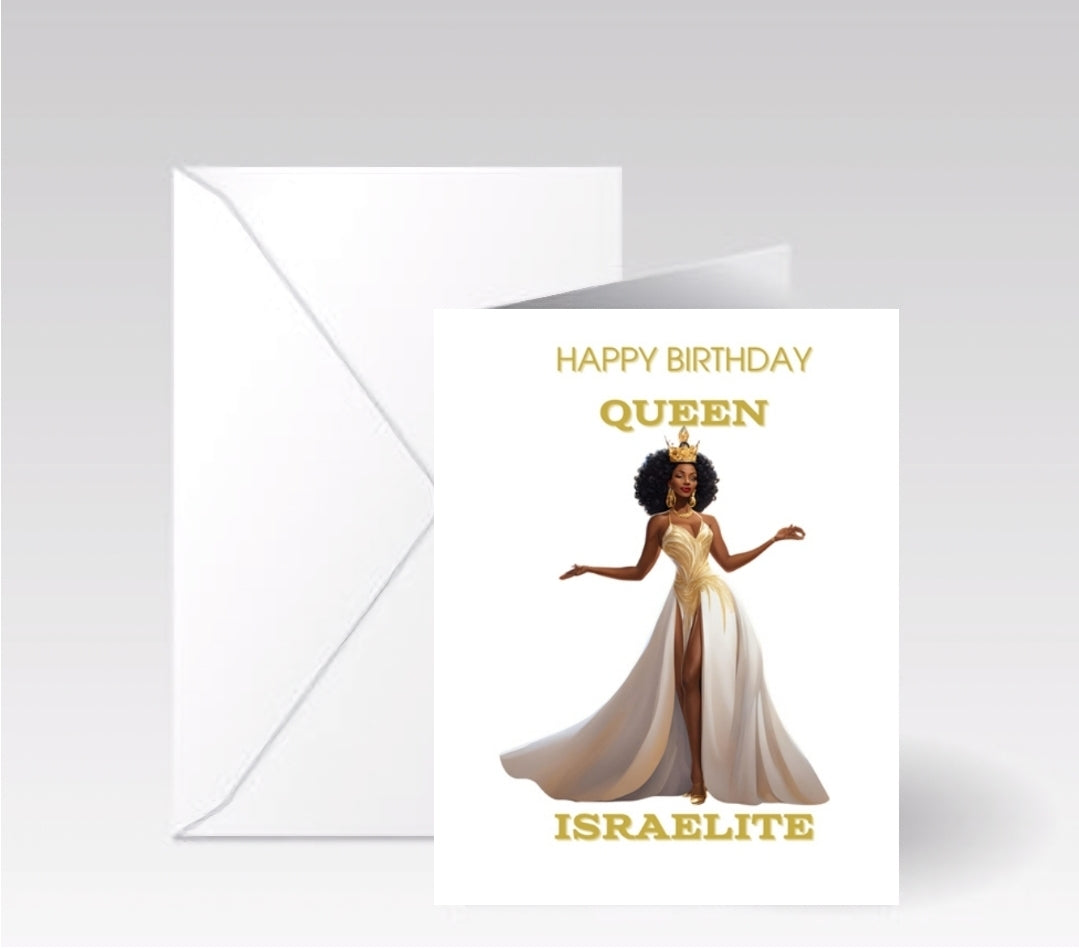 Israelite Queen birthday card