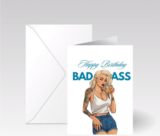 Bad Ass Greeting Card