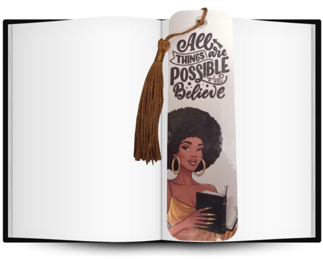 Bookmark Afro Motivational Lady