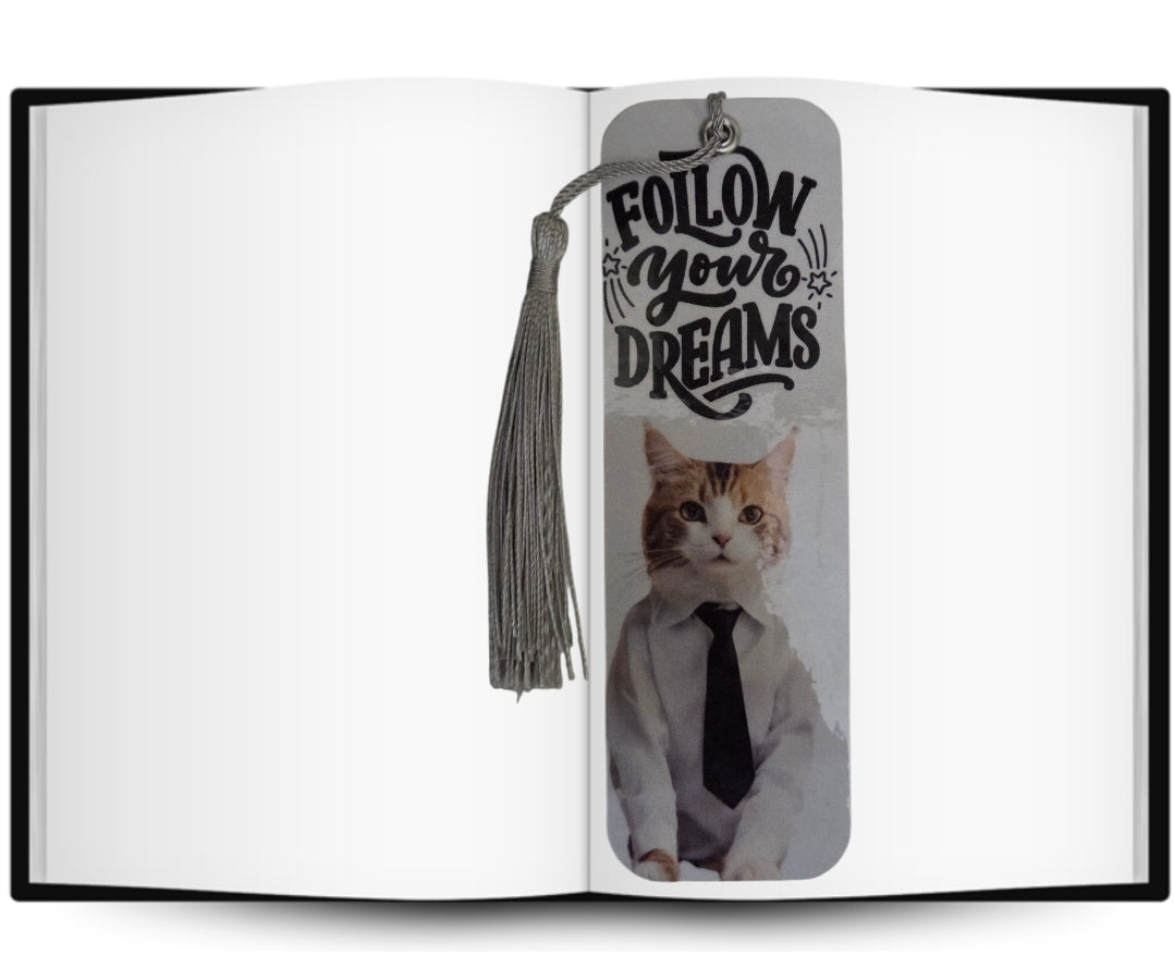 Bookmark Cat Motivational Quote