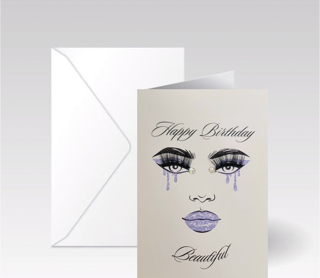 Eyelashes Birthday Card