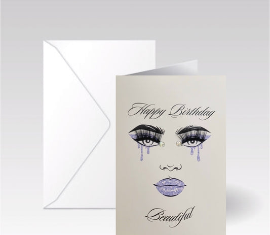 Eyelashes Birthday Card
