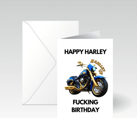 Harley Up Birthday Card